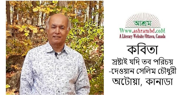 স্রষ্টাই যদি তব পরিচয় - দেওয়ান সেলিম চৌধুরী